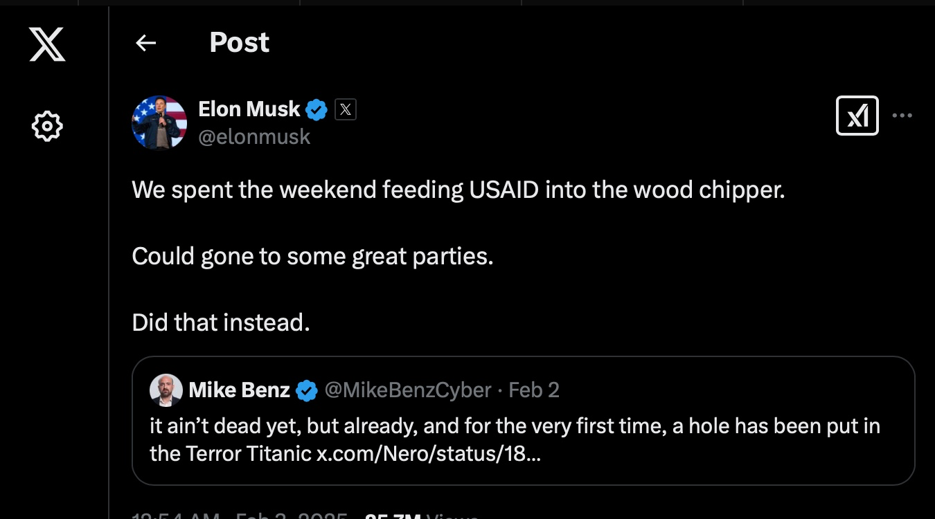 A screenshot of a black and white post
Description automatically generated