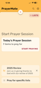 A screenshot of a prayer session AI-generated content may be incorrect.